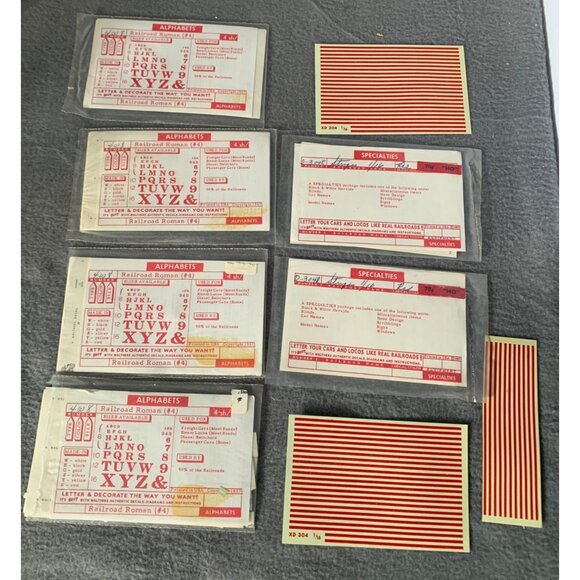 Vintage Railroad Roman Alphabet Decal Set 1/6" #4 For Model Trains & Cars Decora - Picture 1 of 7